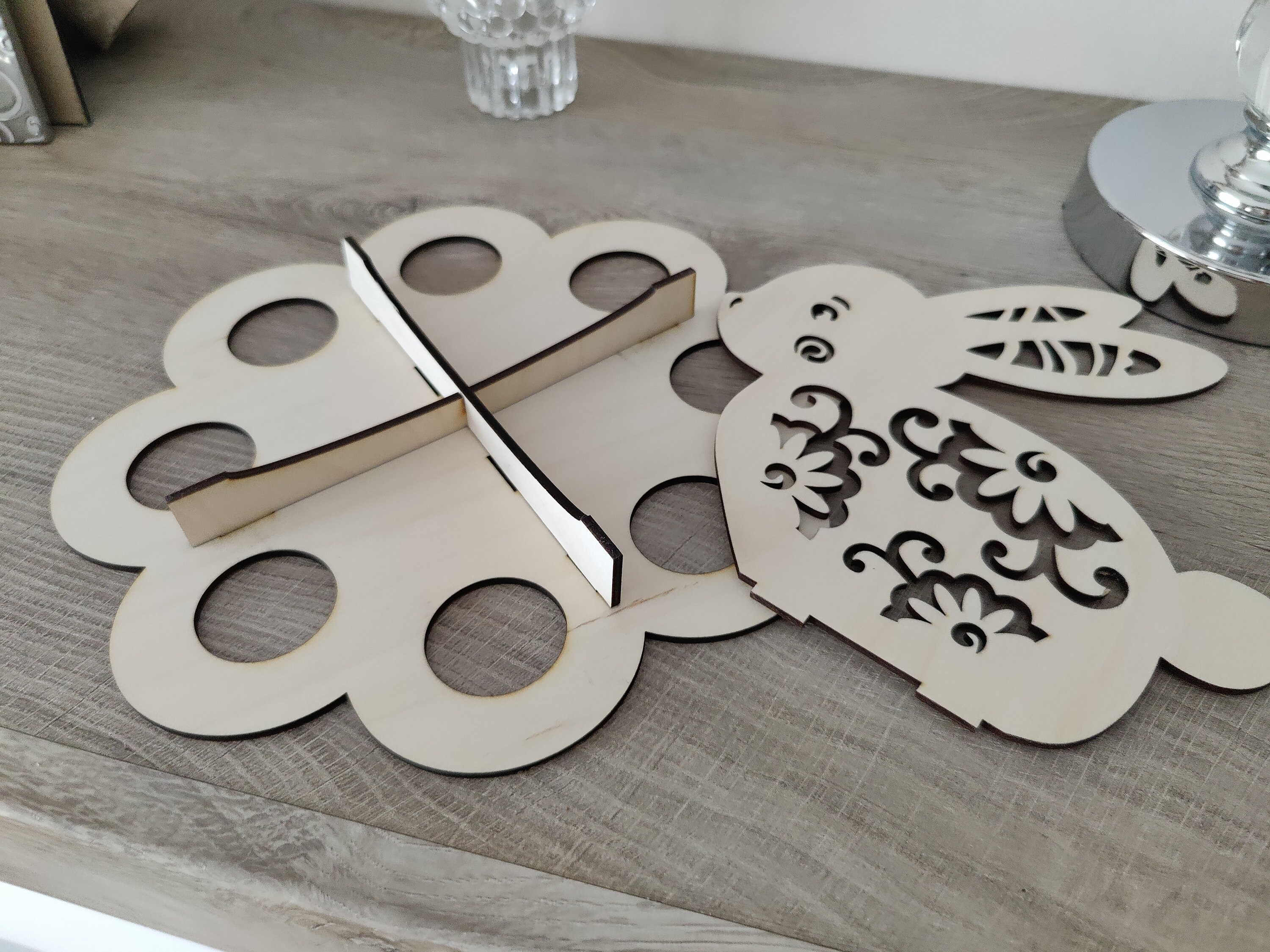 Easter Egg Holder SVG Laser Cut File: Bunny Table Decor (digital ...