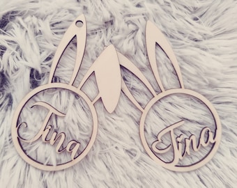 Osterhase Name Dekoration SVG Schneidedatei (Digitaler Download)