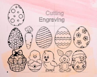 Easter DIY Paint Kit: Laser Cut SVG Files (Digital Download)