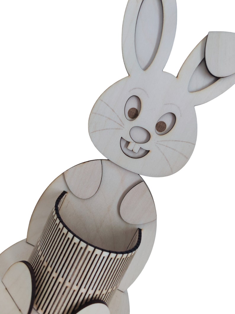 Laser Cut Easter Bunny Egg Holder SVG Template (digital Download) - Etsy