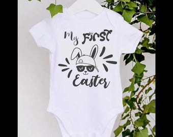 Easter Baby Bodysuit Design My First Easter SVG File  Digital Download