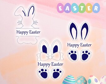 Happy Easter Bunny SVG: Shirt & Decor Cut File (Digital Download)