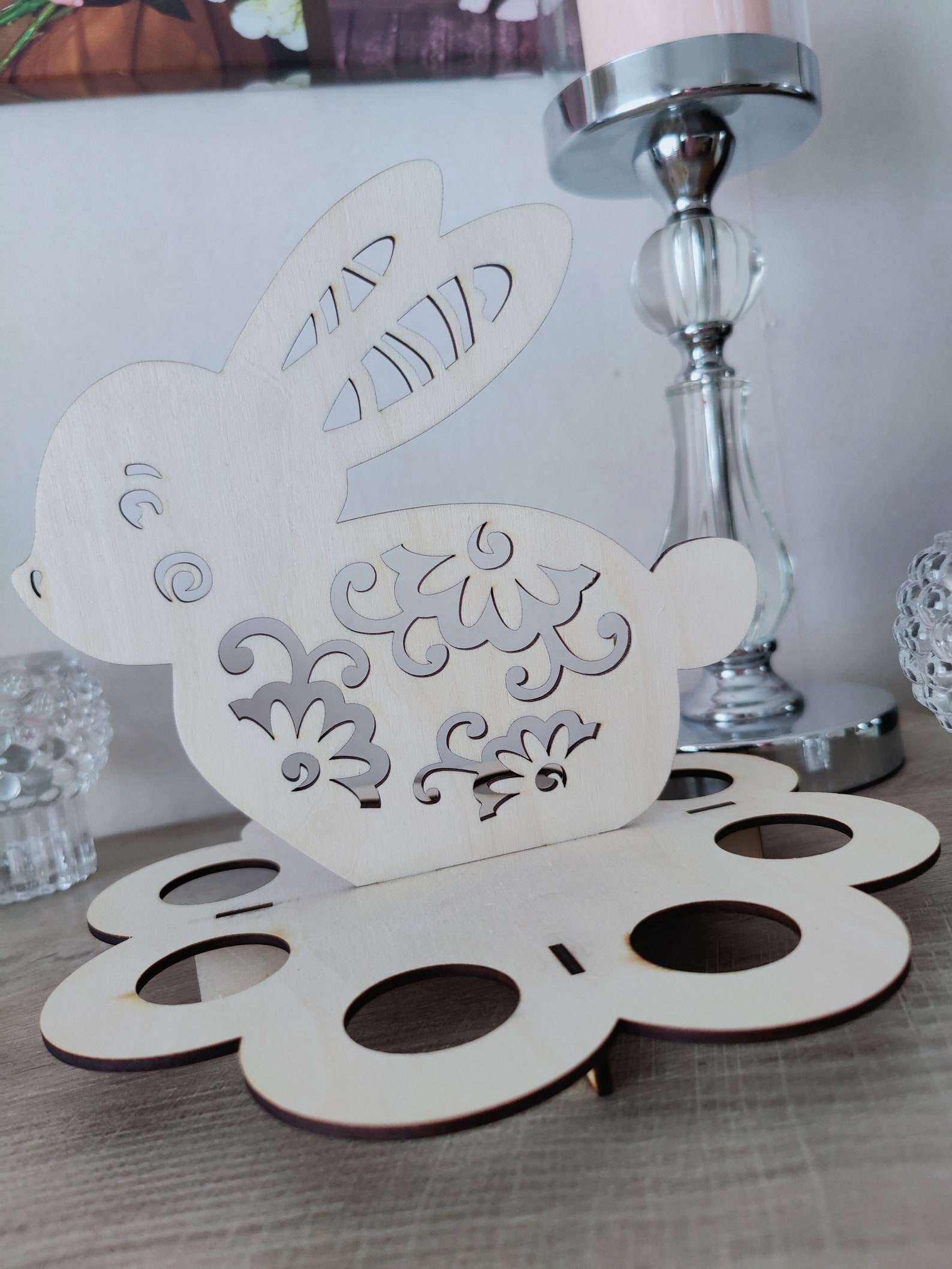 Easter Egg Holder Svg Laser Cut File, Egg Stand Svg, Easter Table Decor ...