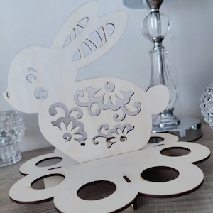Archivo de corte láser svg para porta huevos de Pascua, svg para soporte de huevos, svg para decoración de mesa de Pascua, svg para corte láser de Pascua, svg para decoración del hogar de Pascua, svg para glowforge de Pascua