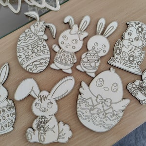 OSTERN DIY 10st Paint Kit svg Lasercut-Dateien, Oster-Malerei-Ideen, Ostern svg für Glowforge, Laser-Cut-Kits und Ostern-Laserschnittdatei