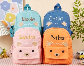 Embroidered Toddler Backpack,Custom Kids Backpack,Personalized Kids School Gifts,Personalized Child Backpack,Custom Baby Bag,Name Bear Bag