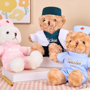 Oso de graduación de enfermera personalizado-Enfermera Doctor Regalos-Regalo de graduación de enfermera 2024-Graduación de doctor Personalizado 2024 Graduación Oso Felpa