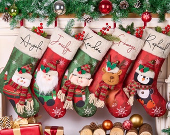 Personalized Christmas Stockings Monogram Stockings Family Stockings Christmas Stocking with Name 3D Christmas Stocking Christmas Decor Xmas