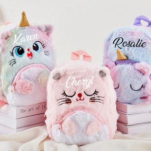 Sac à dos licorne sac à dos personnalisé pour filles, sac licorne personnalisé, sac à dos pour tout-petits, cadeaux de Noël, retour à l'école