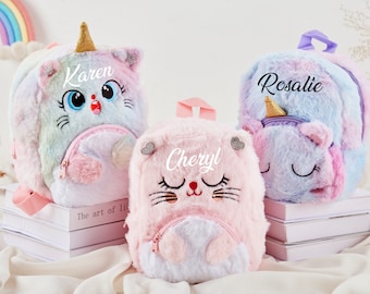 Sac à dos licorne sac à dos personnalisé pour filles, sac licorne personnalisé, sac à dos pour tout-petits, cadeaux de Noël, retour à l'école