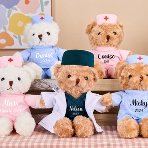 Personalized  Nurse Graduation Bear,Graduation Teddy Bear Doctor Bear,2024 Nurse Graduation Gift,Nursing School Gift,RN graduation Gifts