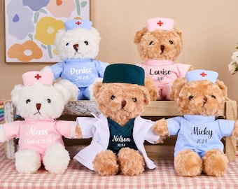 Personalized  Nurse Graduation Bear,Graduation Teddy Bear Doctor Bear,2024 Nurse Graduation Gift,Nursing School Gift,RN graduation Gifts
