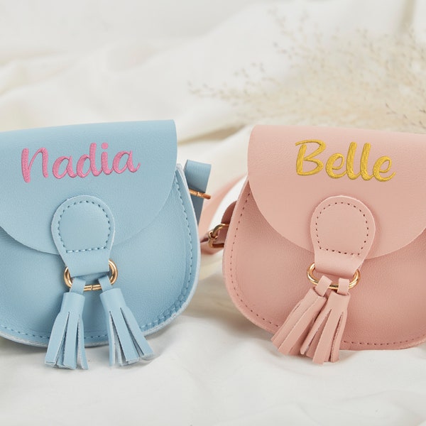 Personalized Crossbody Girls Purse with Name,Embroidered Toddler Purse with Name,Mini Bag for Little Girl,Toddler Girl Gift Baby Purse Bag