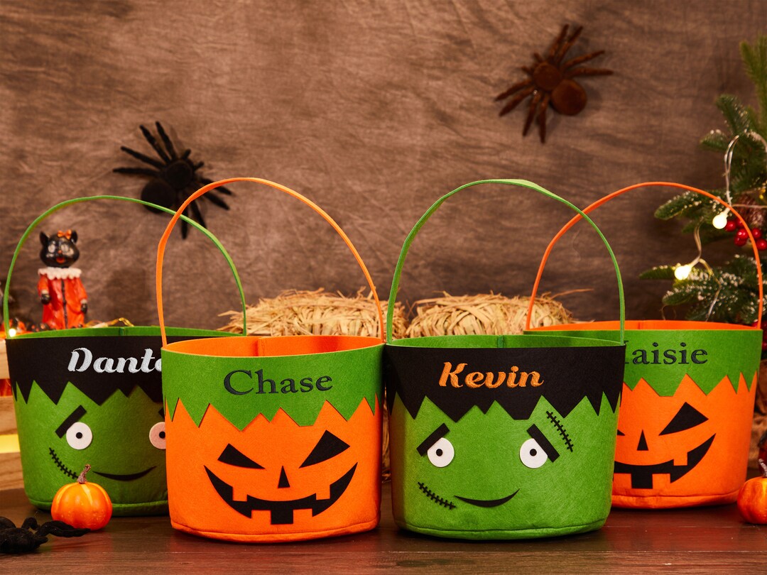 Personalized Halloween Trick or Treat Bucket for Kids,halloween Gifts ...