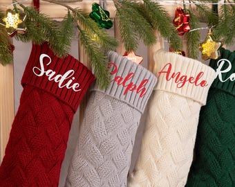 Personalized Christmas Stockings Custom Stockings Family Stockings Monogram Stockings Knit Christmas Stockings Fair Isle Stocking Set 3 4 5