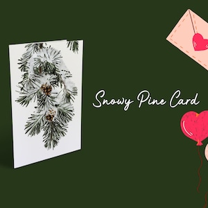 Cartão de Dia dos Namorados Snowy Pine personalizado: feito para o seu amor