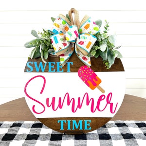 Summer Door Hanger | Popsicle Door Hanger | Summer Front Door Decor | Summer Wreath | Summer Sign | Summer Decorations | Ice Cream Sign