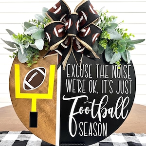 Football Door Decor | Football Wreath | Football Door Sign | Front Door Decor | Football Season Sign | Fall Door Hanger | Fall Wreath