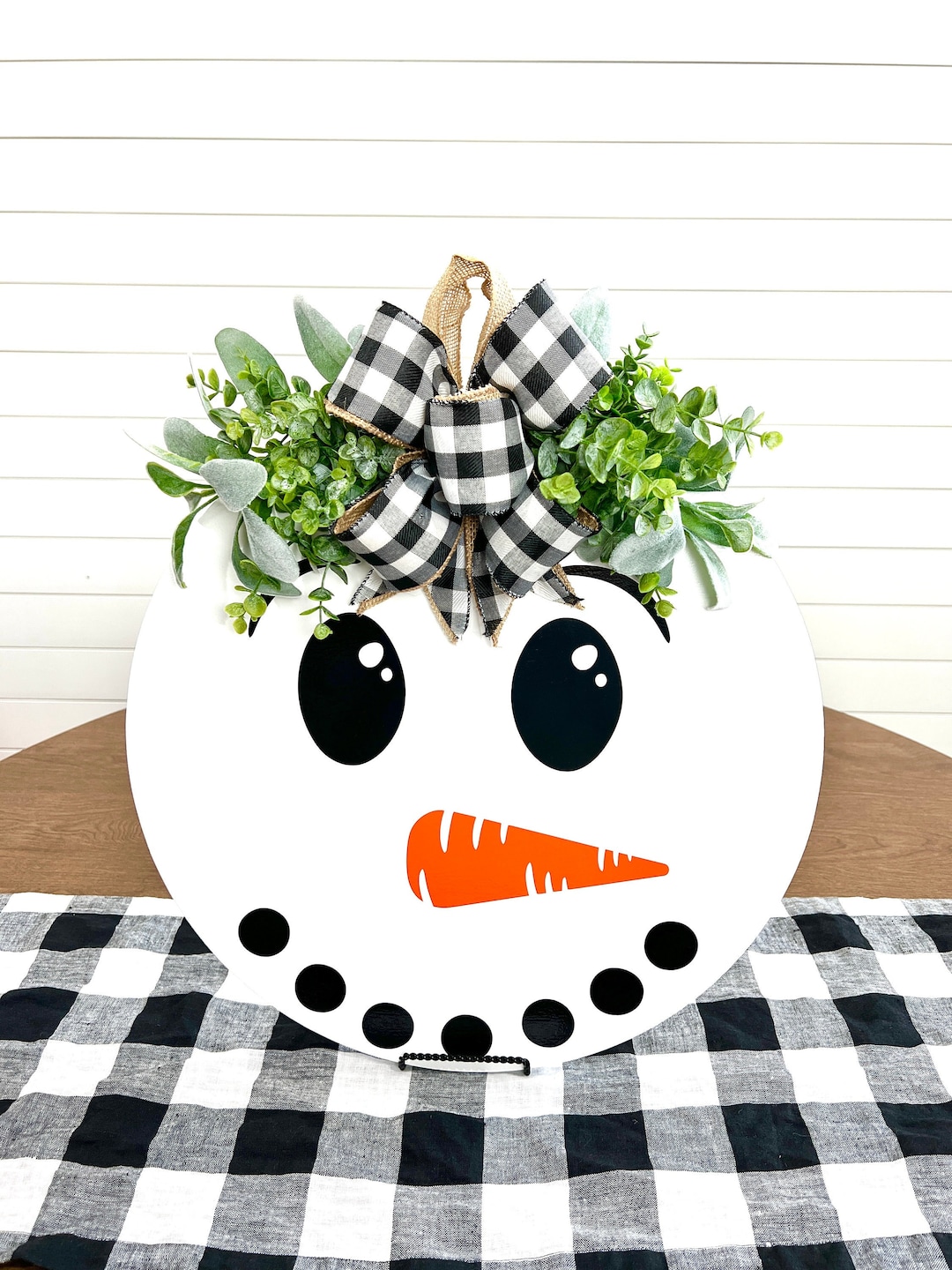Snowman Door Hanger | Snowman Wreath | Winter Wreath | Door Wreath ...