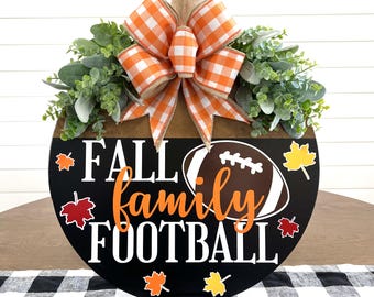 Fall Door Hanger | Fall Wreath | Football Wreath | Football Door Hanger | Fall Family Football | Fall Home Decor | Front Door Decor