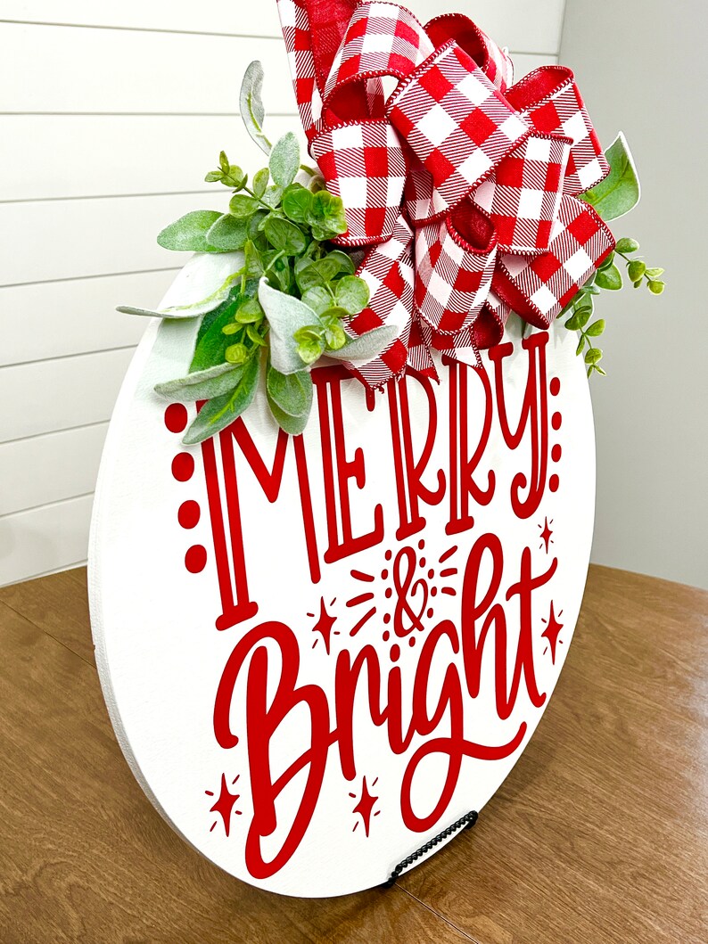 Christmas Door Hanger Christmas Wreath Christmas Decor Etsy