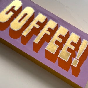 CUSTOM ORDER: Hand painted & gilded wooden sign (with 23k gold leaf) Please read description!