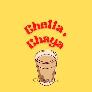 Chetta Tea Wall Art, Indian Desi Wall Art Print Poster, Kerala Poster, Kerala Wall Art, Malayalam Poster, Digital Download