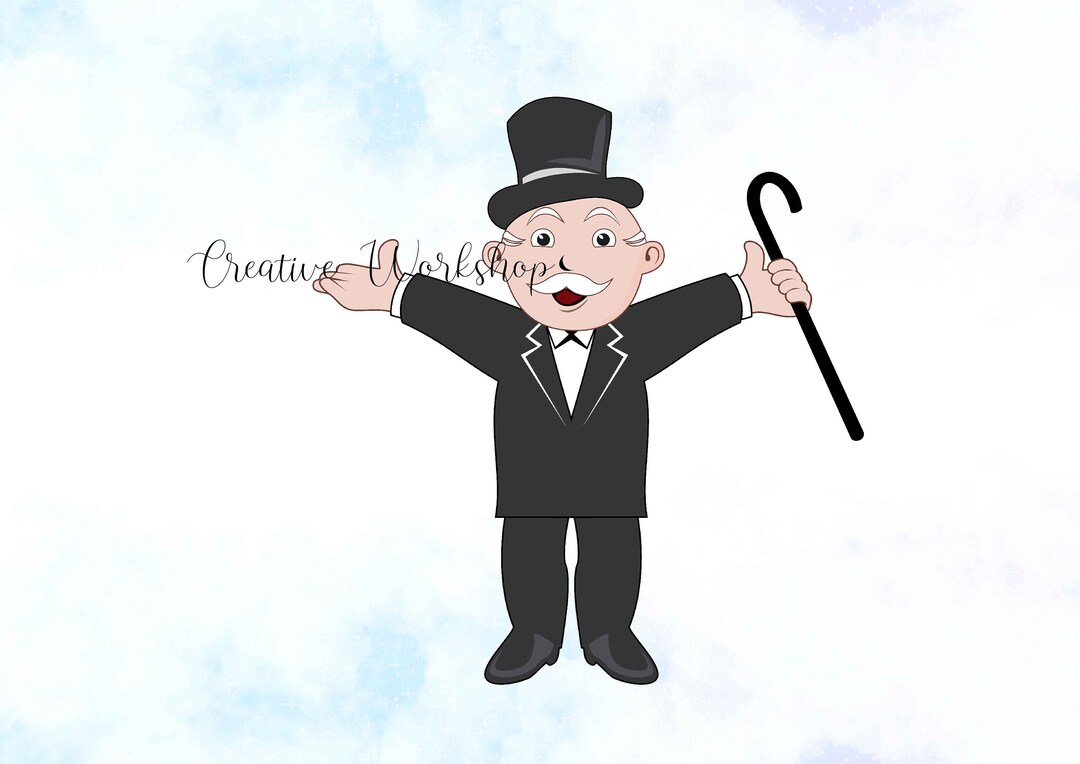 Monopoly Man Png, Monopoly Clipart, Monopoly Sublimation, Game Clipart ...