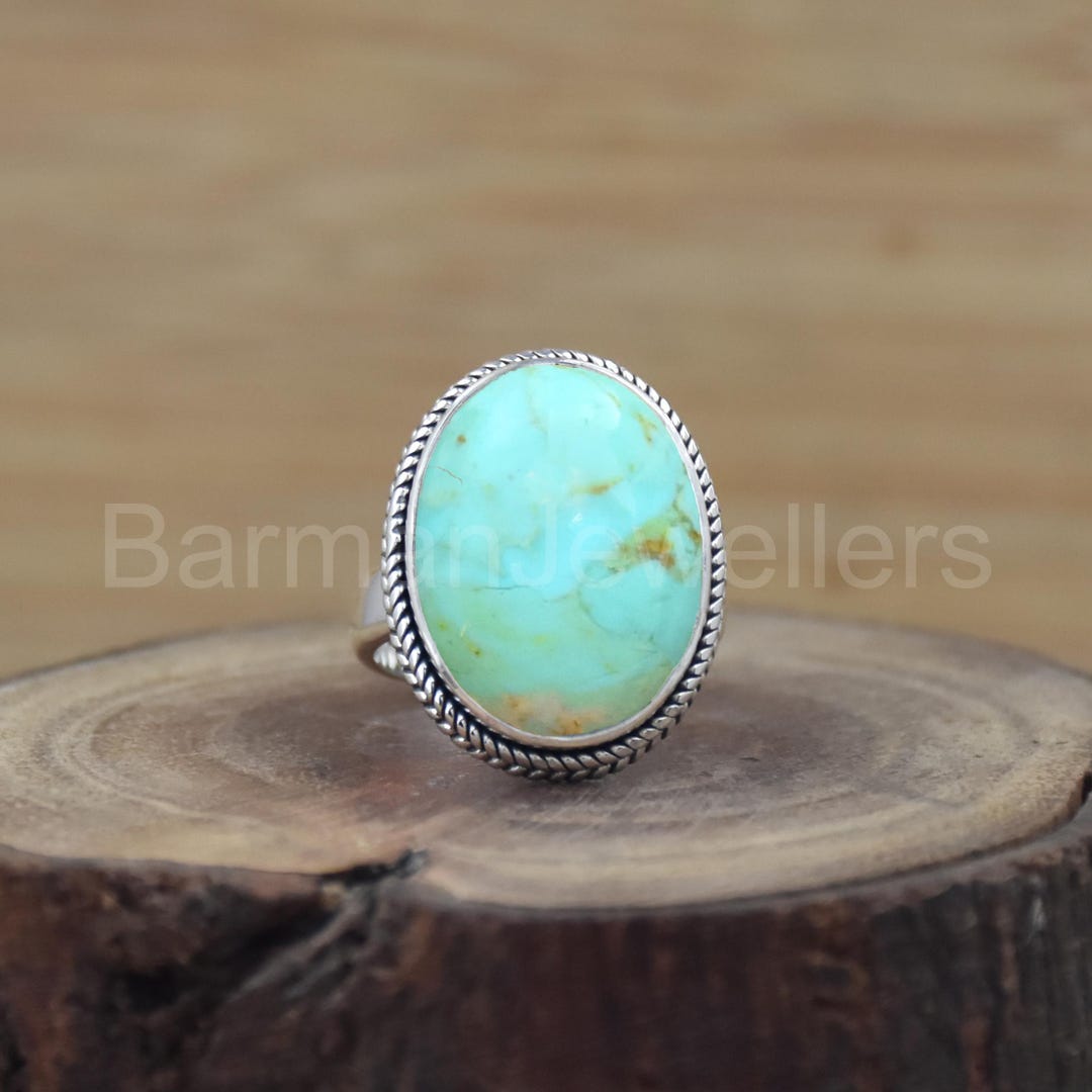 Handmade Mohave Turquoise Ring: 925 Sterling Silver Boho Jewelry - Etsy