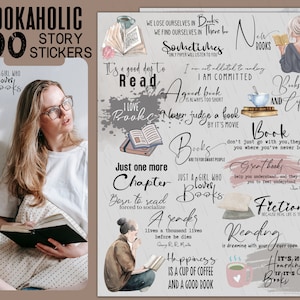 Bookaholic Instagram Story Stickers, Book Instagram Stickers, Instagram Stickers, Instagram Story, Instagram Sticker, Book Quote Stickers