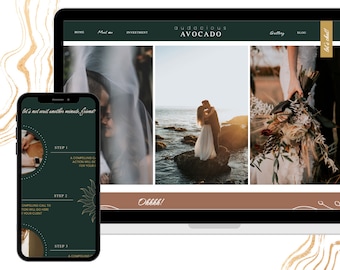 ShowIt Website Template, Wedding Photographer Website Design (Instant Download)