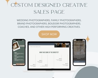ShowIt-verkooppaginasjabloon, trouwfotografen, creatieve ondernemers
