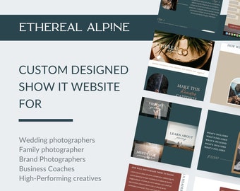 Ethereal Alpine Showit Website Template, Hochzeitsfotograf Design