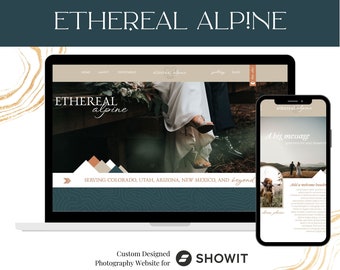 Ethereal Alpine Showit Website Template für Fotografen