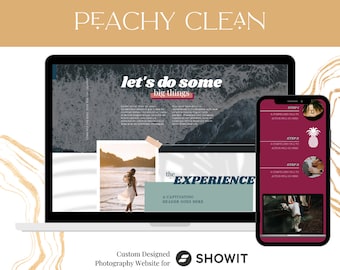 Peachy Showit Website Template für Fotografen