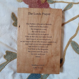 The Lords Prayer Engraved Art