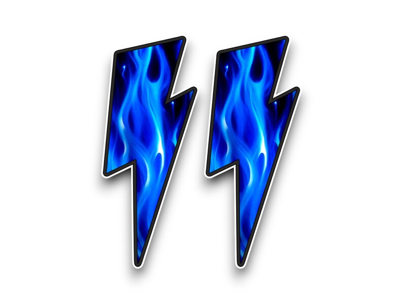 Lightning Bolts Sticker - Bolts Decal - Choose Chrome Color And - Foto 10