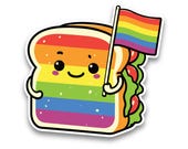 LGBT Gay Pride BLT Sandwich Vinyl Sticker Decal Car Window Scrapbook Laptop 100x95mm
