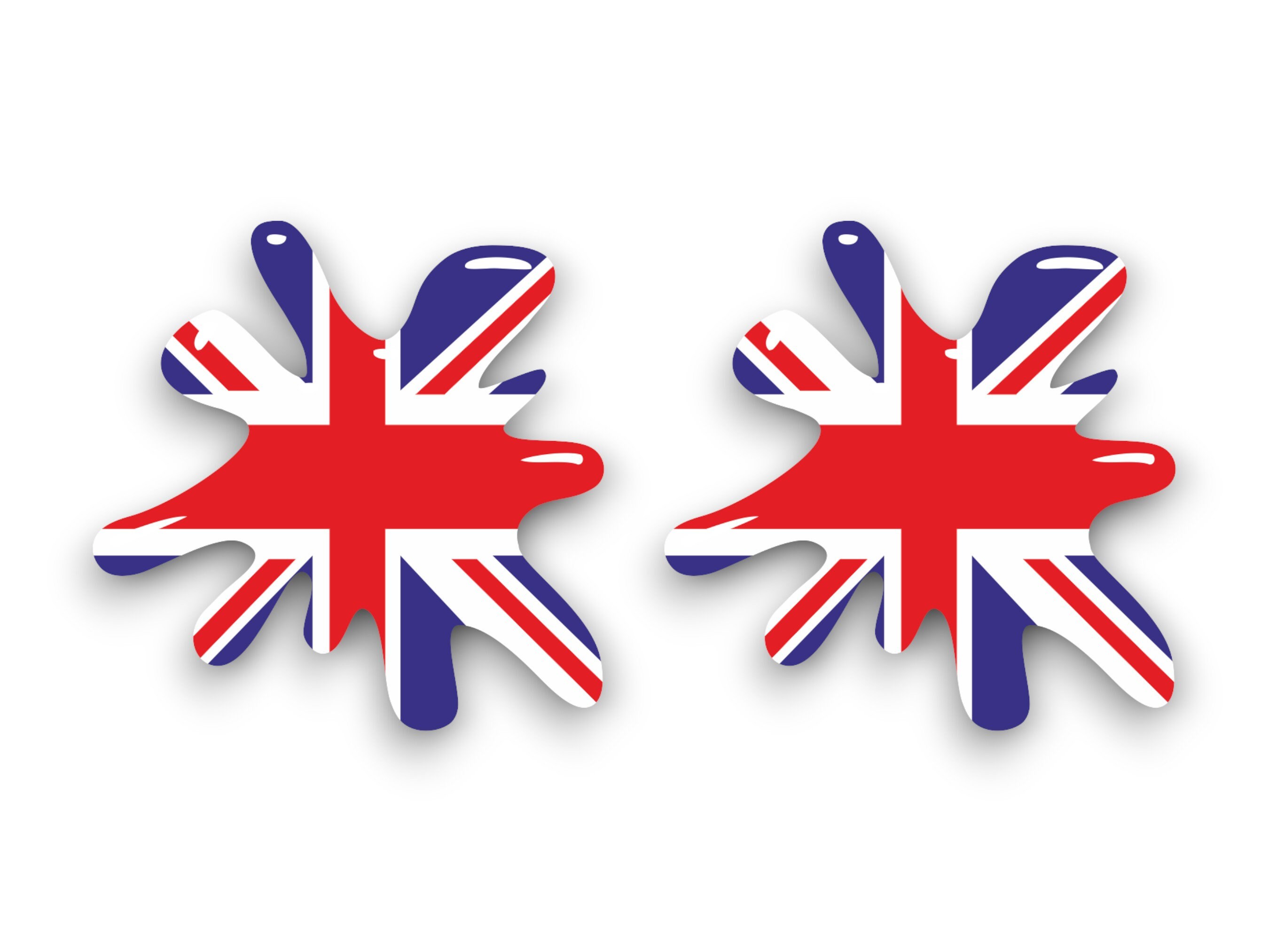 UK British Union Jack Flag Splat Vinyl Sticker Decal for Car Van Laptop ...