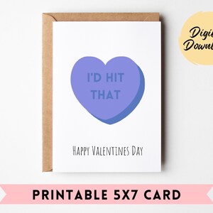 I&#39;d Hit That Stoner Valentine | Lustige Süßigkeiten Herzen | Stoner Sweets Valentinstag Karte | Stoner Geschenke für Sie | Kiffer Geschenke für Ihn