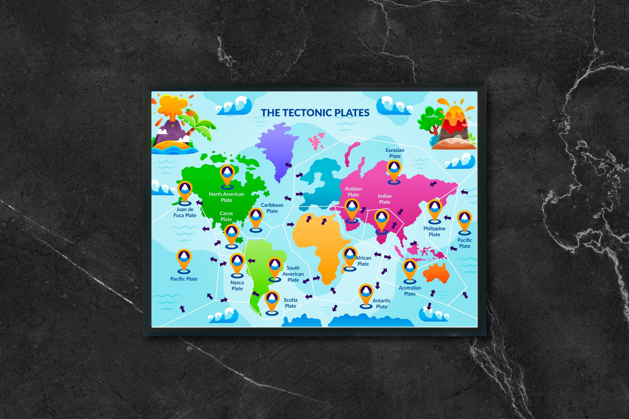Tectonic Plates Map For Kids