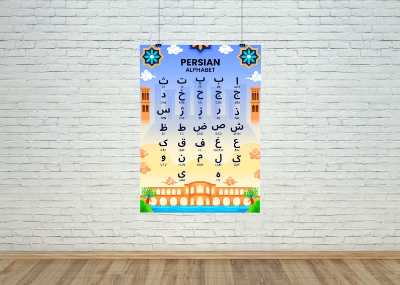 Persian farsi Alphabet Poster for Children - Etsy