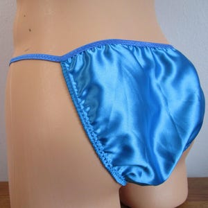 String Bikini, Classic Full Rear, Satin Solids, Medium Man Front