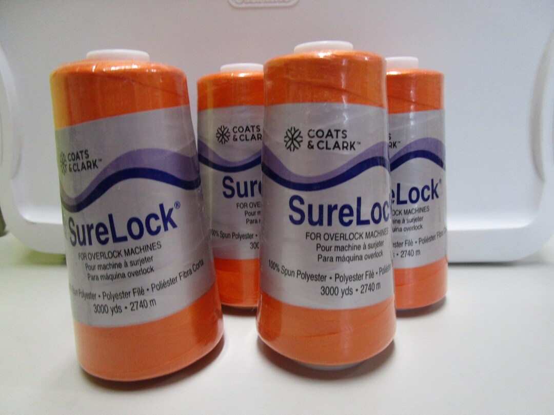 New Coats & Clark Surelock Serging 100% Polyester Thread Tex 27 3,000 ...