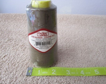 Olive Green Sewing Thread - 1 Large Cone, Cotton Valley Brand, Made in China, 40S/2 - 2500 yards