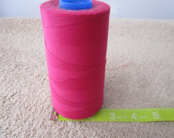 Deep Pink (Cherry-155) Sewing Thread - 1 Large Cone, American & Efird Brand-Made in USA - TEX 40 - 6000 yards