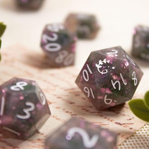 Shifter&#39;s Forest • Handcrafted Sharp Edge Dice Sets for Dungeons & Dragons and Tabletop RPGs