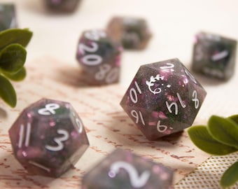 Shifter&#39;s Forest • Handcrafted Sharp Edge Dice Sets for Dungeons & Dragons and Tabletop RPGs