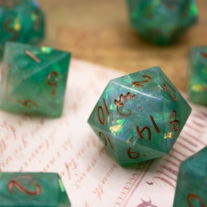 Forest&#39;s Whim • Handcrafted Sharp Edge Dice Sets for Dungeons & Dragons and Tabletop RPGs