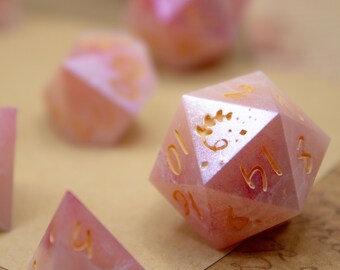 Precious Pastel • Handcrafted Sharp Edge Dice Sets for Dungeons & Dragons and Tabletop RPGs